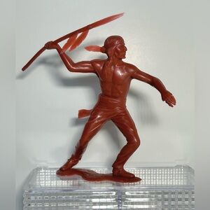 Vintage 1964 Louis Marx 6" Native American Indian Figure with Spear